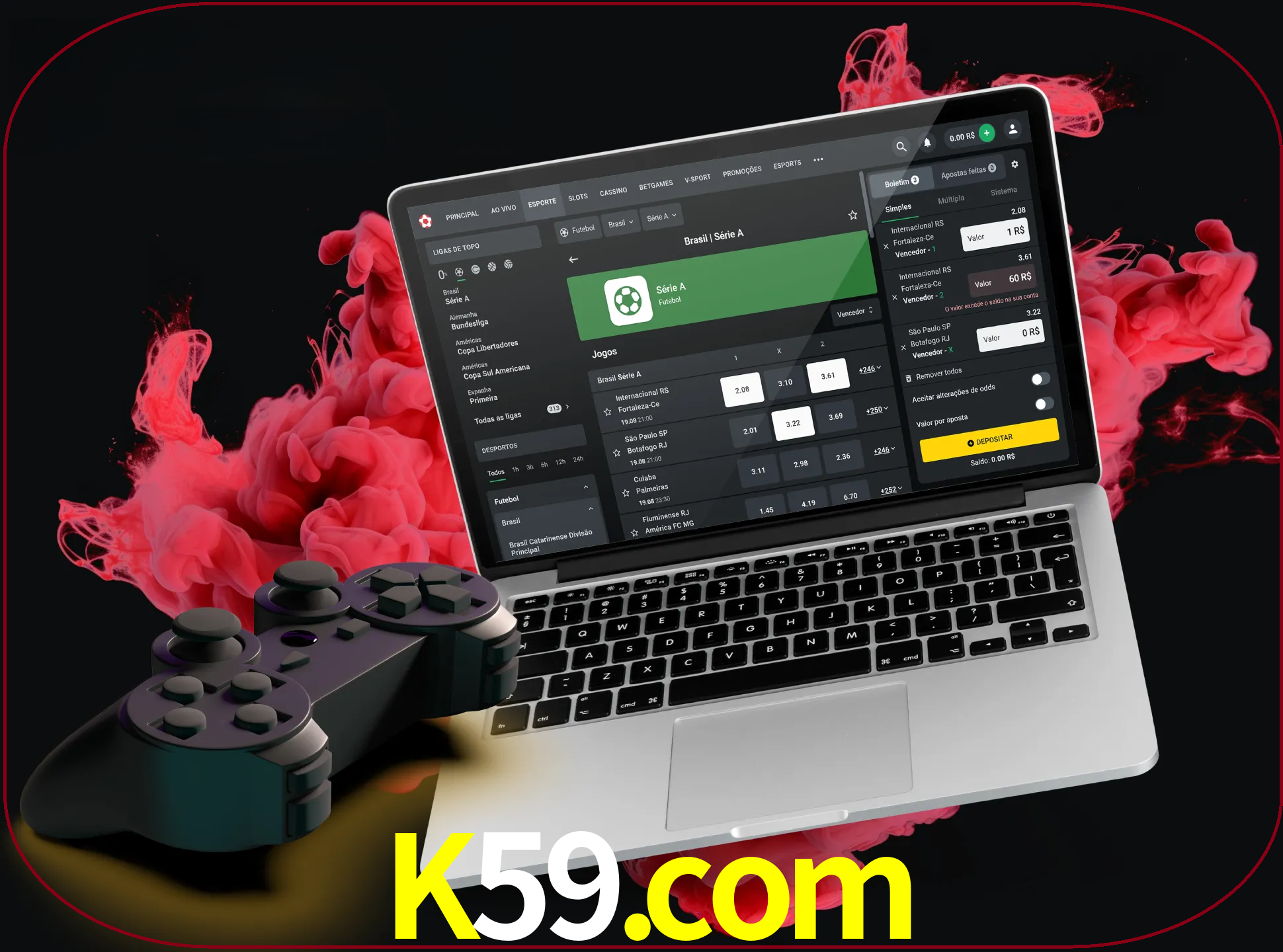 Visite a secção especial de jogos de vídeo em k59 para descobrir em que jogos pode apostar e ganhar muito dinheiro.